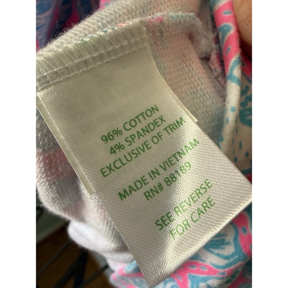 Lilly Pulitzer Shirt Size M Pink Blue Shell Print Little Tipsy Skipper Top - Picture 8 of 8